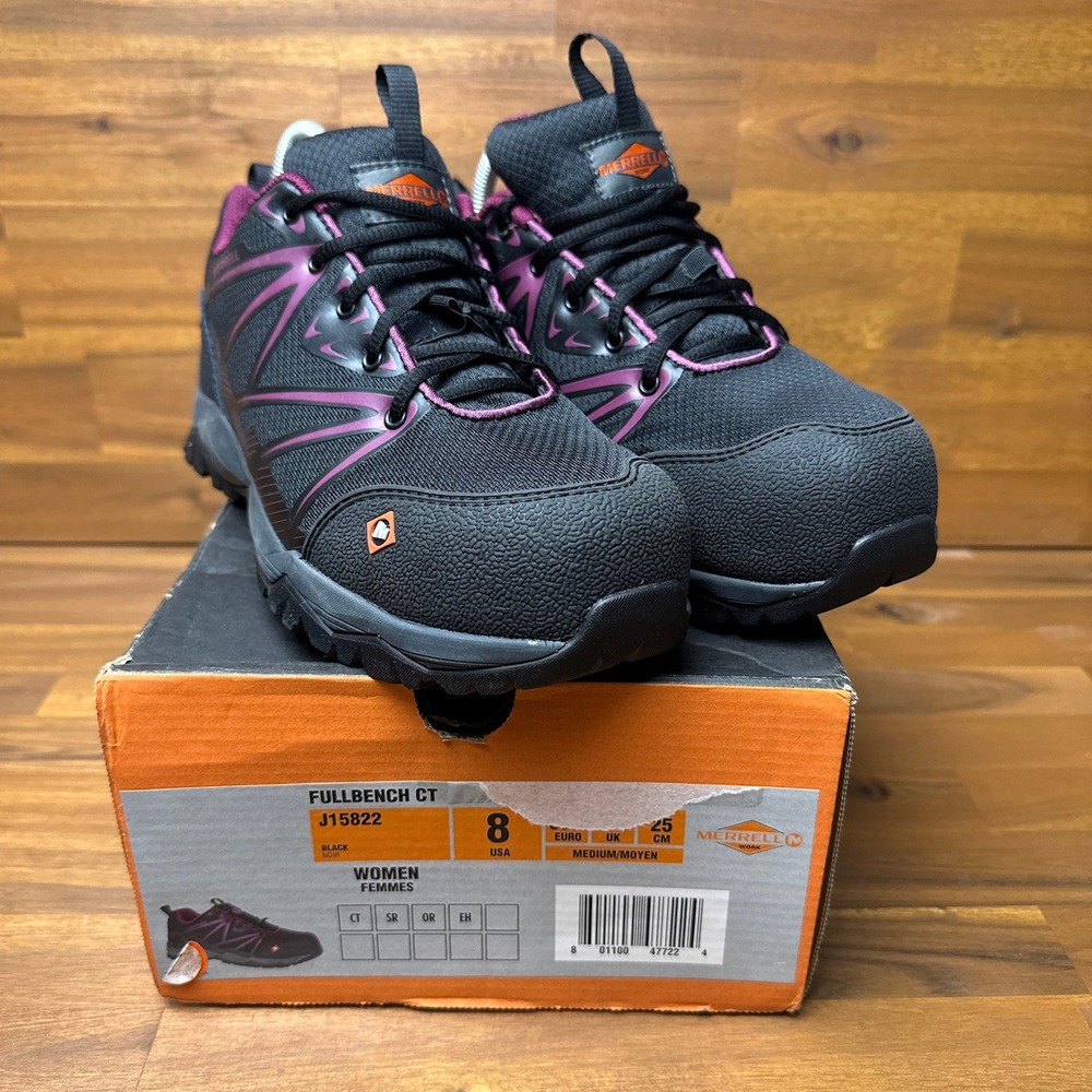 Merrell Women's Black with Purple Accents Fullbench CT Athletic Shoes
